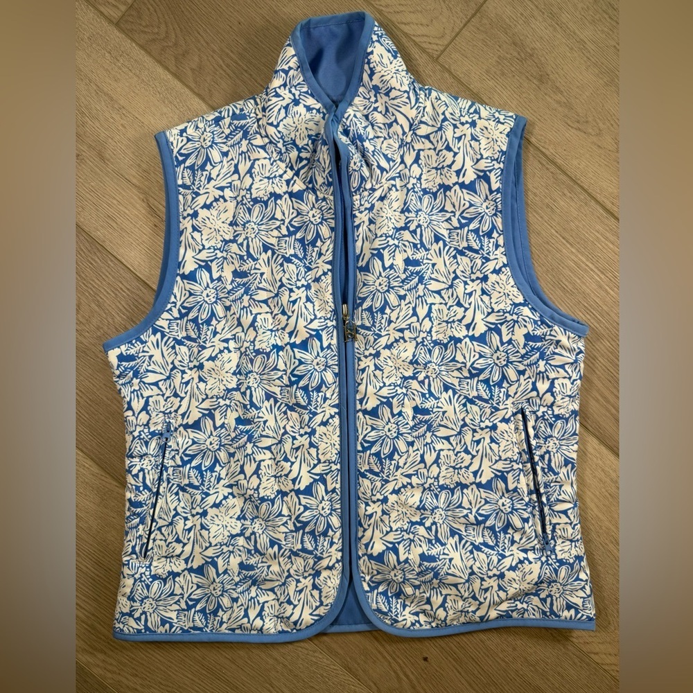 Womens Sport Haley Golf Quilted Vest one size blue and white quilted golfing